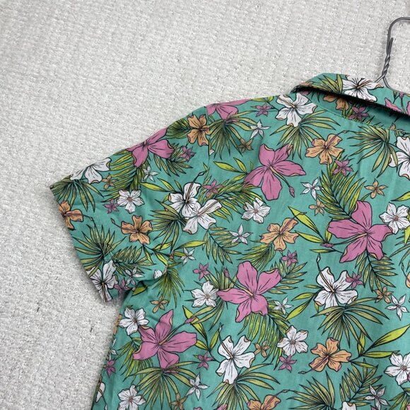Maui & Sons Hawaiian Button Down Short Sleeve Men's Shirt Small Palm Tree Design - Picture 12 of 15